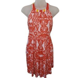 Free People Tunic Blouse Women's XS Lavender Orange‎ Sleeveless High-Neck NEW